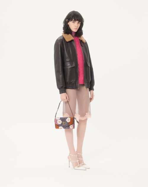 Valentino Garavani - Valentino Garavani Devain Small Embroidered Shoulder Bag - Multicolour - Woman - Shoulder Bags